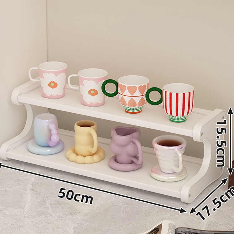3-stupanjski stolni organizator za šalice i čajne setove, pomični i rastavljivi, otporni na vlagu, materijal Nanzhu