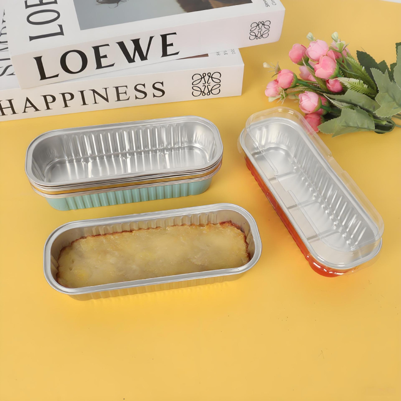 200 ml debeli pravokutni kalupi od aluminijske folije za pečenje, jednokratne upotrebe, otporni na visoke temperature