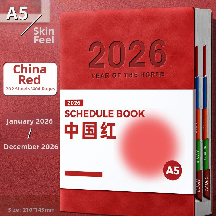 Nädalane planner PU kattega, juhtmevaba köide, Dowling paber, üle 400 lehekülje