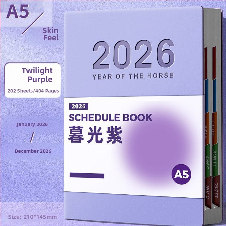 Nädalane planner PU kattega, juhtmevaba köide, Dowling paber, üle 400 lehekülje