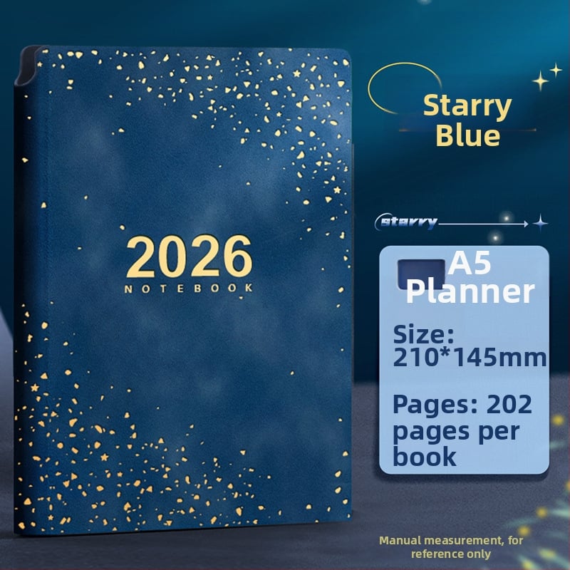 Nädalane planner PU kattega, juhtmevaba köide, Dowling paber, üle 400 lehekülje