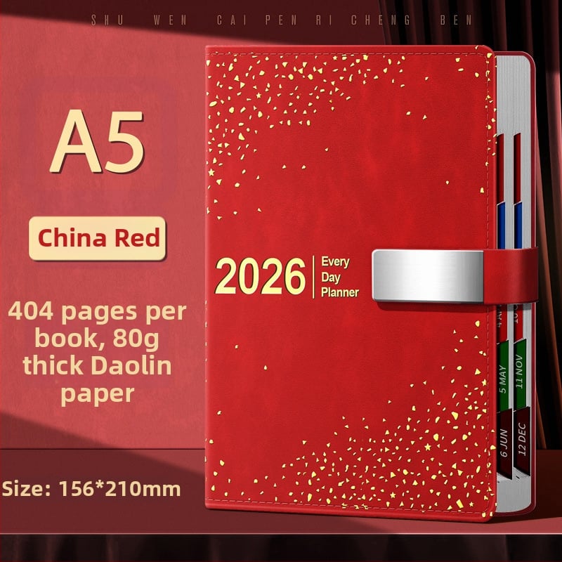 Nädalane planner PU kattega, juhtmevaba köide, Dowling paber, üle 400 lehekülje