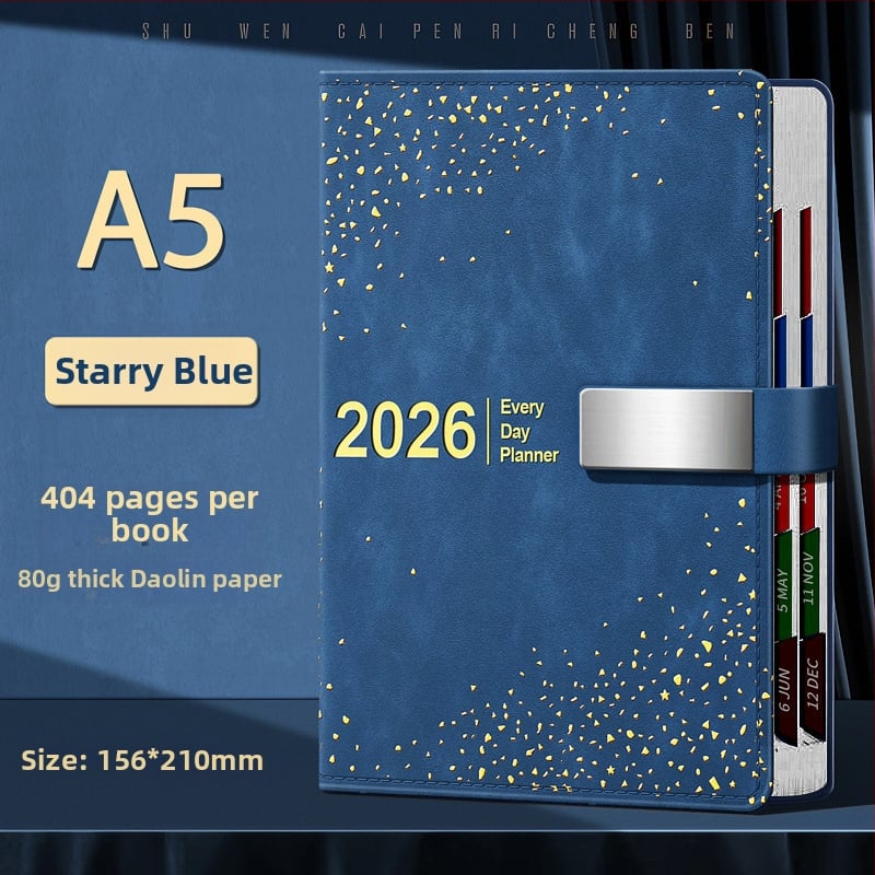 Nädalane planner PU kattega, juhtmevaba köide, Dowling paber, üle 400 lehekülje