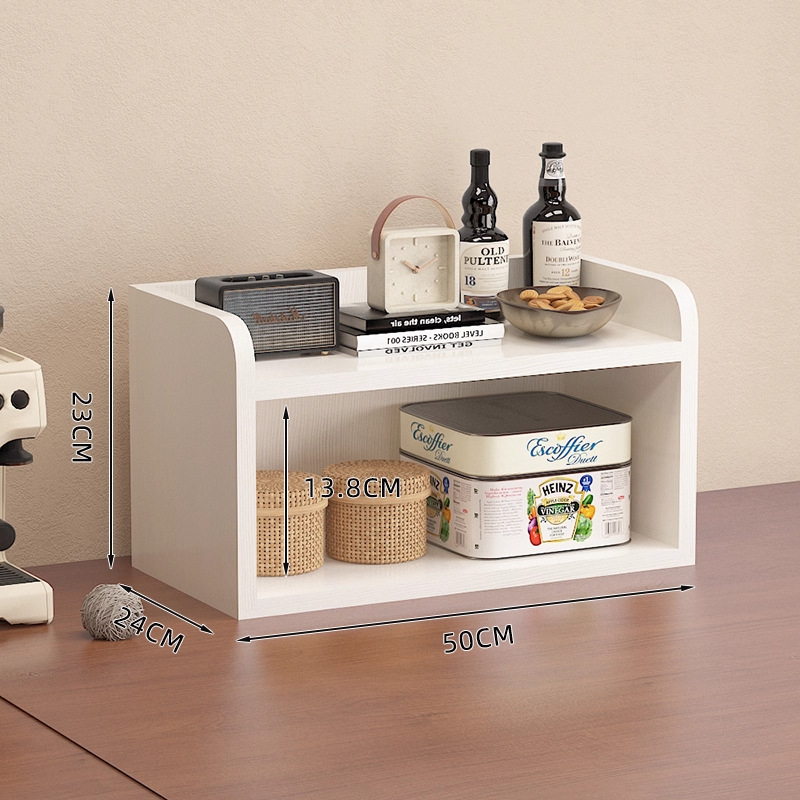 Raft de depozitare pentru cești din lemn, 3 etaje, pentru birou — protecție la praf, stil simplu și modern