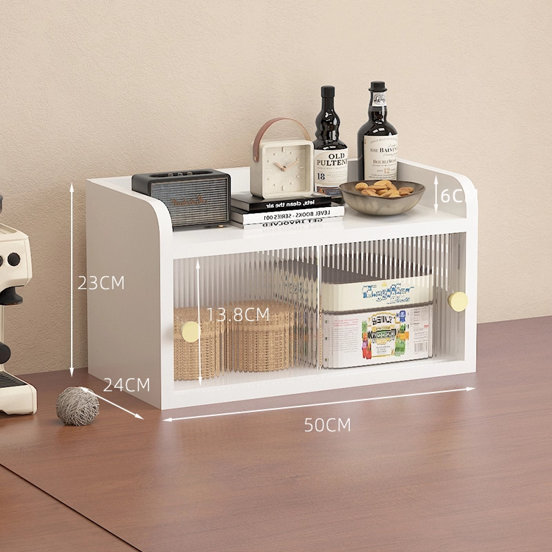 Raft de depozitare pentru cești din lemn, 3 etaje, pentru birou — protecție la praf, stil simplu și modern