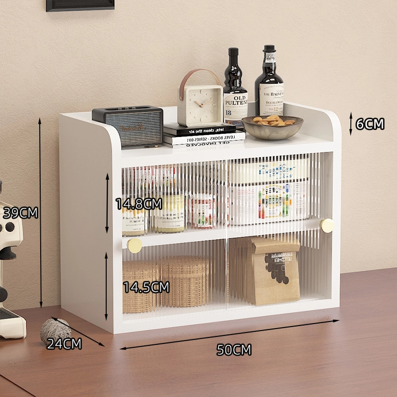 Raft de depozitare pentru cești din lemn, 3 etaje, pentru birou — protecție la praf, stil simplu și modern