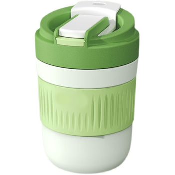 Staklena čaša za vodu s slamkom, prijenosna cilindrična jednostruka čaša, s užetom za nošenje, nepropusna