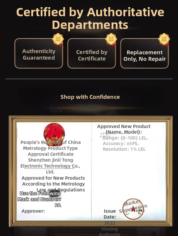 Alarmă fixă de monoxid de carbon pentru casă JM-YK-618 de Yun Zhibang - (interval de alarmă 150 ppm, precizie 0.01 ppm, detecție CO)