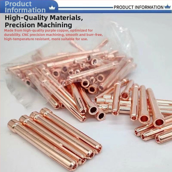 Príslušenstvo pre argónový oblúkový zvárač: tryska 17, dlhý koniec horáka, WP-18 dlhý tlakový kryt, 26 wolframový držiak ihly, keramická tryska