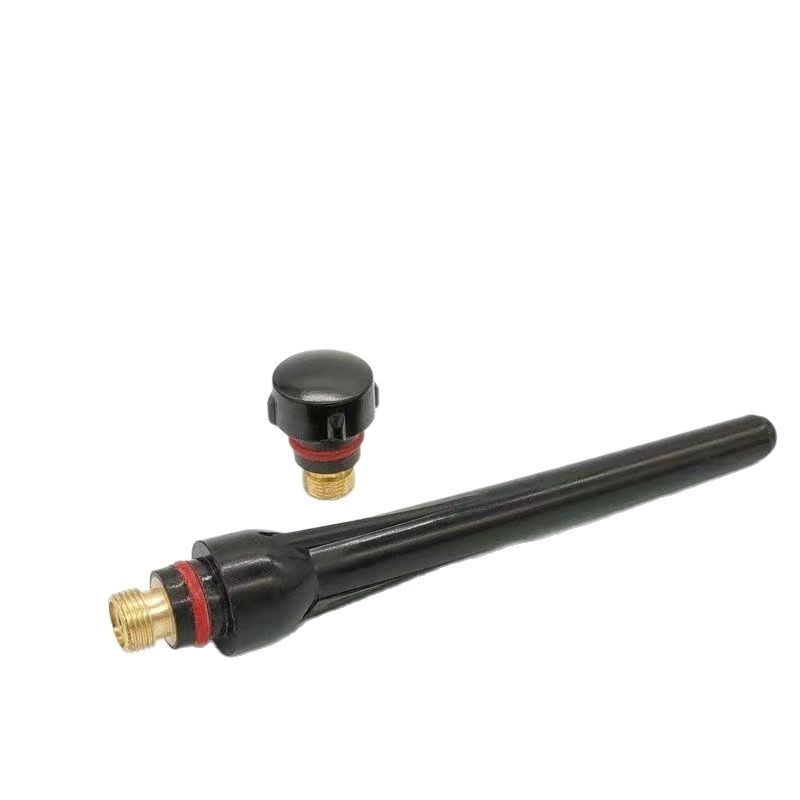 Аргонова дъгова заваръчна горелка: дюза 17, дълга горелкова част, WP-18 дълъг наляган кап, 26-волфрамов държач за игла, керамична дюза