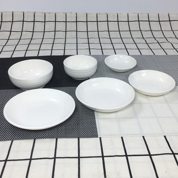 Porcelanski set posuda za umake, 10 kom., okrugle, jednobojne, stil Novi kineski stil