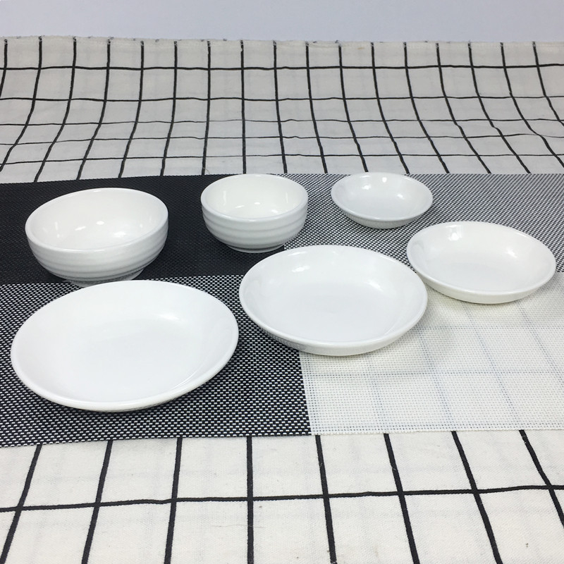 Porcelanski set posuda za umake, 10 kom., okrugle, jednobojne, stil Novi kineski stil