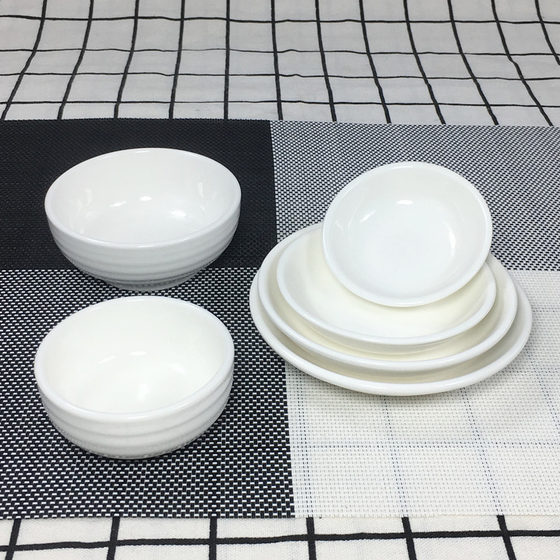 Porcelanski set posuda za umake, 10 kom., okrugle, jednobojne, stil Novi kineski stil