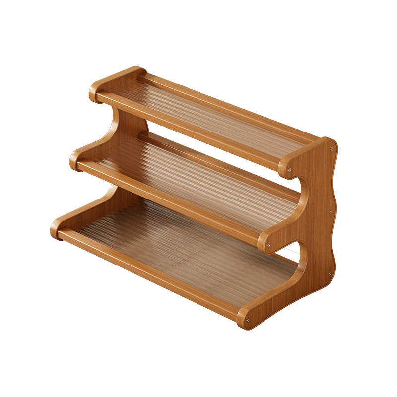 Stolni držač čaša sa 3 etaže, pokretan i rastavljiv, materijal Nanzhu, minimalistički stil