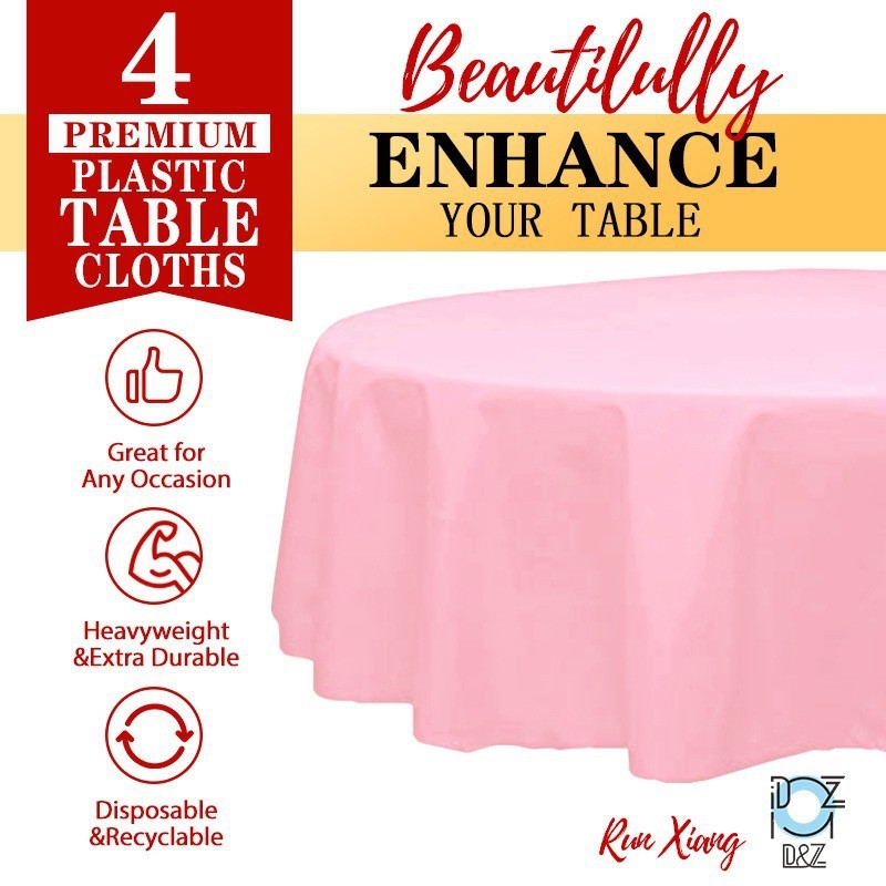 Runxiang PEVA kružni stolnjak, 3-slojna debljina, jedinstven uzorak, prilagodljiva izrada