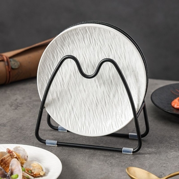 Keramički tanjur za kosti, okrugli oblik, jednostavan stil, moguć ispis logotipa, pogodan poklon za kolege na konferenciji