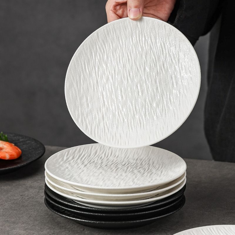 Keramički tanjur za kosti, okrugli oblik, jednostavan stil, moguć ispis logotipa, pogodan poklon za kolege na konferenciji