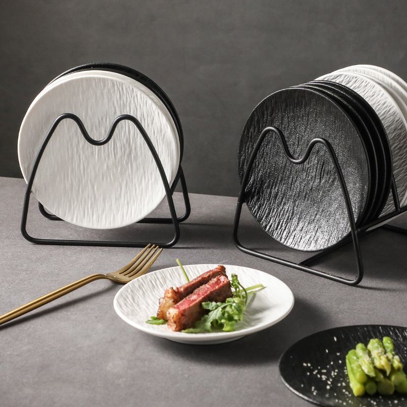 Keramički tanjur za kosti, okrugli oblik, jednostavan stil, moguć ispis logotipa, pogodan poklon za kolege na konferenciji