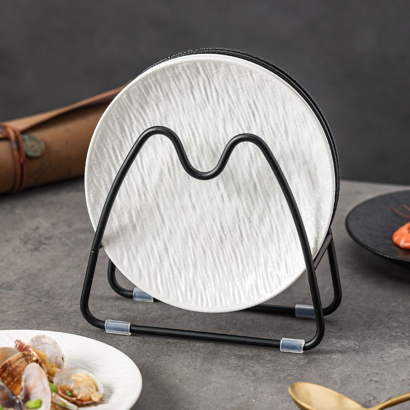 Keramički tanjur za kosti, okrugli oblik, jednostavan stil, moguć ispis logotipa, pogodan poklon za kolege na konferenciji