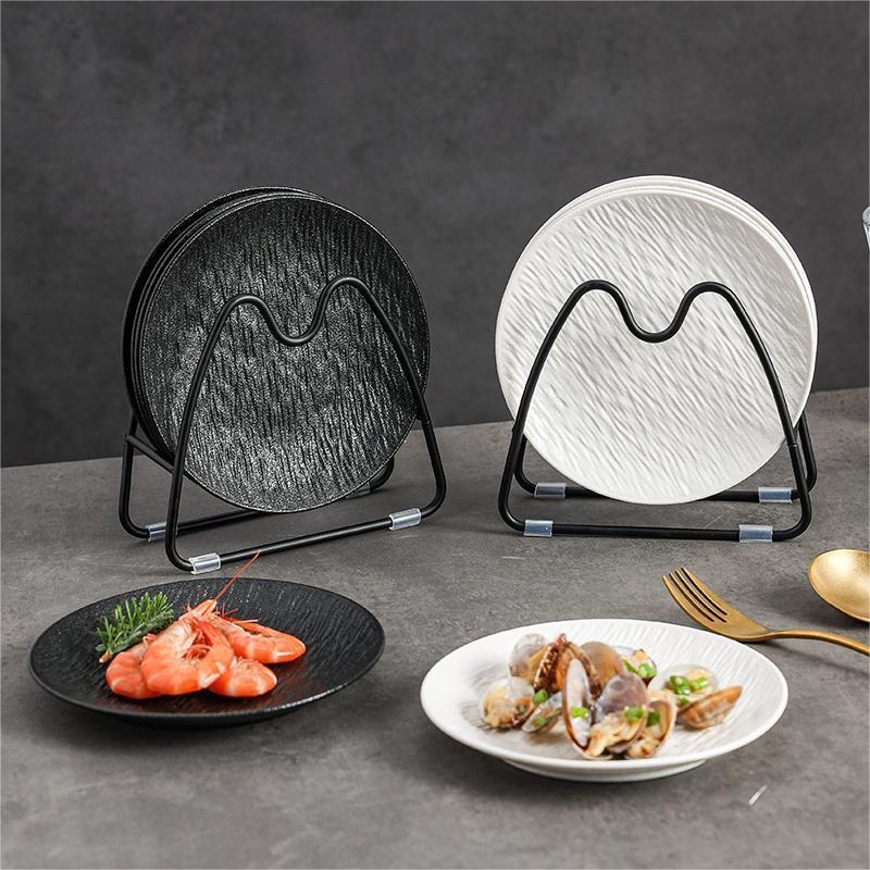 Keramički tanjur za kosti, okrugli oblik, jednostavan stil, moguć ispis logotipa, pogodan poklon za kolege na konferenciji