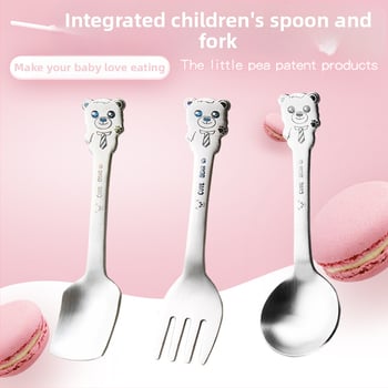 Σετ παιδικών μαχαιροπίρουνων από ανοξείδωτο ατσάλι 304 με σχέδιο κινουμένων σχεδίων και φινίρισμα καθρέφτη