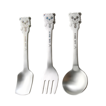 Σετ παιδικών μαχαιροπίρουνων από ανοξείδωτο ατσάλι 304 με σχέδιο κινουμένων σχεδίων και φινίρισμα καθρέφτη