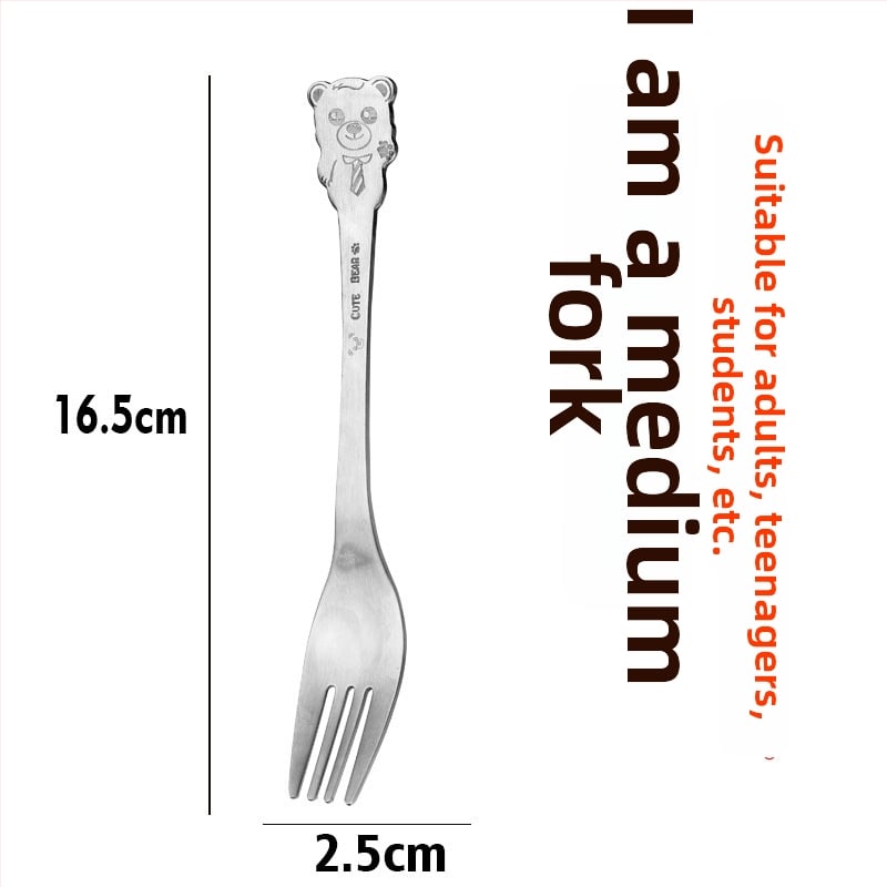 Σετ παιδικών μαχαιροπίρουνων από ανοξείδωτο ατσάλι 304 με σχέδιο κινουμένων σχεδίων και φινίρισμα καθρέφτη