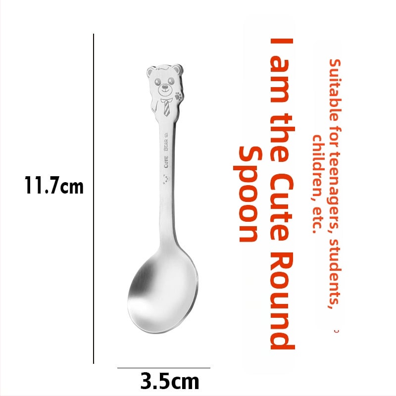 Σετ παιδικών μαχαιροπίρουνων από ανοξείδωτο ατσάλι 304 με σχέδιο κινουμένων σχεδίων και φινίρισμα καθρέφτη