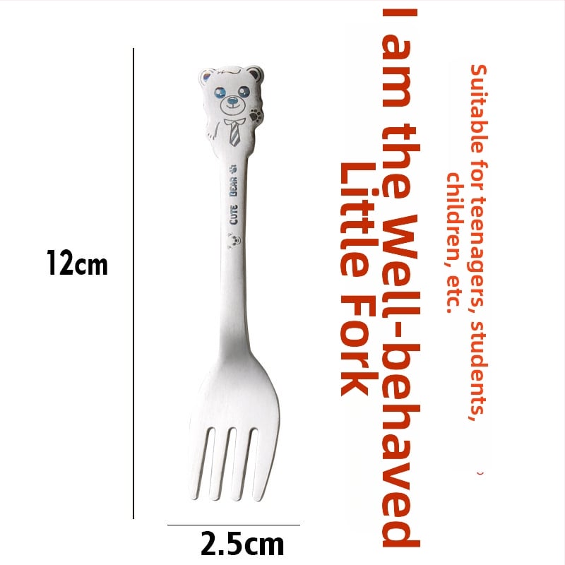 Σετ παιδικών μαχαιροπίρουνων από ανοξείδωτο ατσάλι 304 με σχέδιο κινουμένων σχεδίων και φινίρισμα καθρέφτη