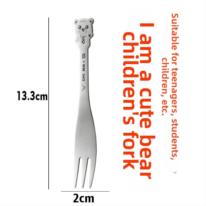 Σετ παιδικών μαχαιροπίρουνων από ανοξείδωτο ατσάλι 304 με σχέδιο κινουμένων σχεδίων και φινίρισμα καθρέφτη