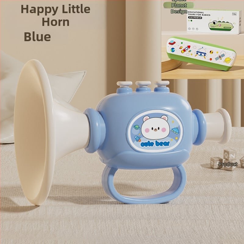 Plastmassist beebide muusikaline mänguasjade komplekt koos vile ja harmoonikaga, 0–3 aastat, mudel 1122