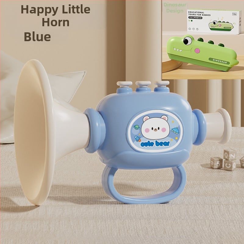 Plastmassist beebide muusikaline mänguasjade komplekt koos vile ja harmoonikaga, 0–3 aastat, mudel 1122