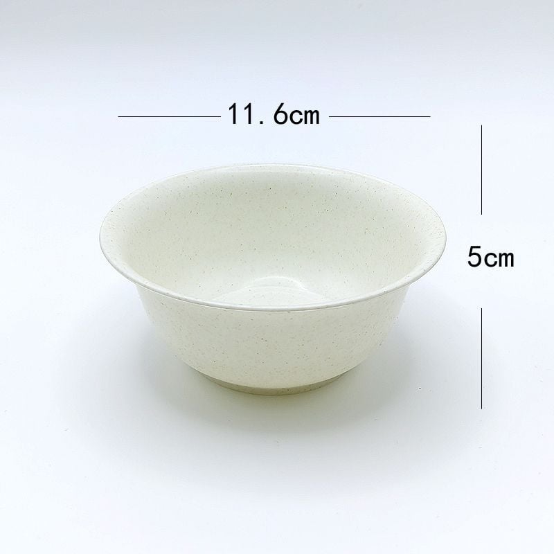 Σετ από μπαμπού οικιακής χρήσης - τροφίμου ποιότητα, ανθεκτικό σε υψηλές θερμοκρασίες, στρογγυλά μπολ, κύπελλα, πιάτα και μαχαιροπίρουνα για φαγητό και κατασκήνωση