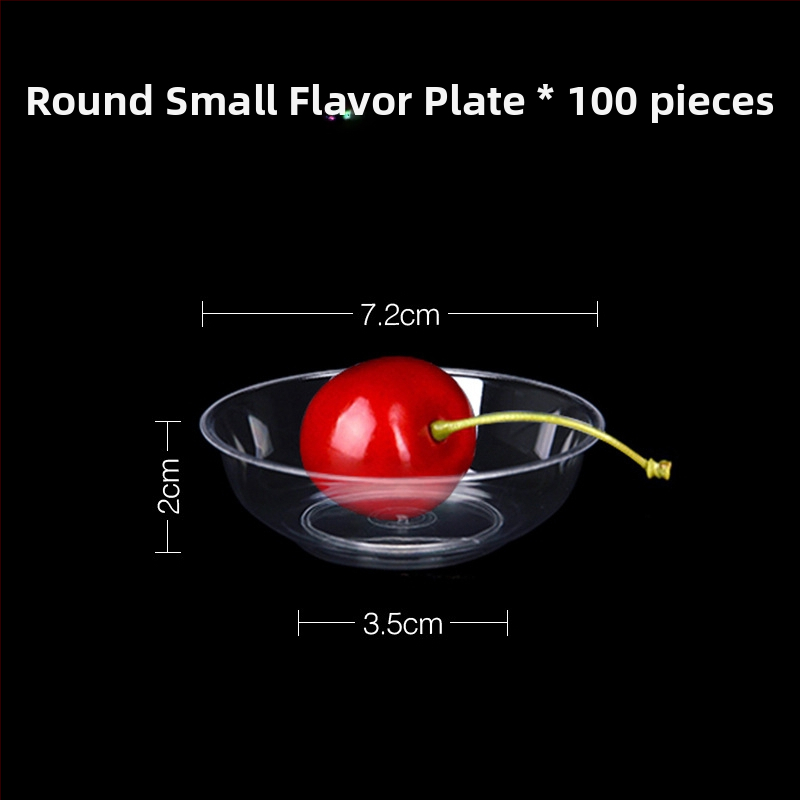 Jednorázová plastová misa na dezert a polievku, guľatý tvar, objem 300–400 ml, priehľadná, moderný minimalistický štýl