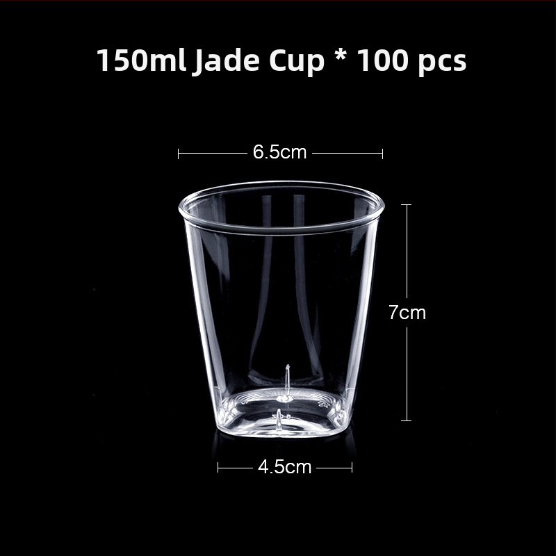 Jednorázová plastová misa na dezert a polievku, guľatý tvar, objem 300–400 ml, priehľadná, moderný minimalistický štýl