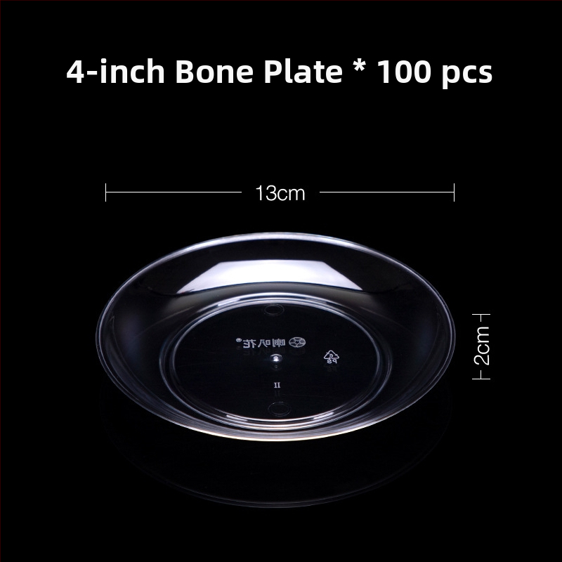 Jednorázová plastová misa na dezert a polievku, guľatý tvar, objem 300–400 ml, priehľadná, moderný minimalistický štýl