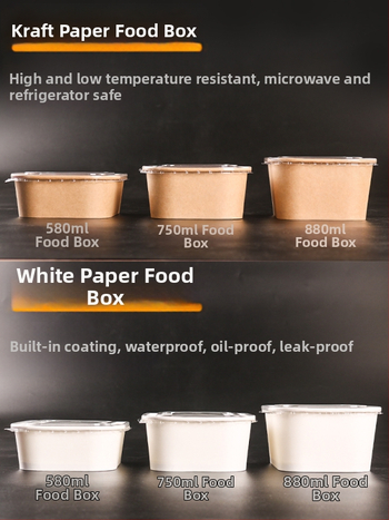 Jednokratna kutija od kraft papira pravokutnog oblika za dostavu hrane — voće, salate, ručak; 3 kg bruto težina; materijal: papir; oblik: pravokutnik; mikrovalna: Ne; razgradivo: Ne