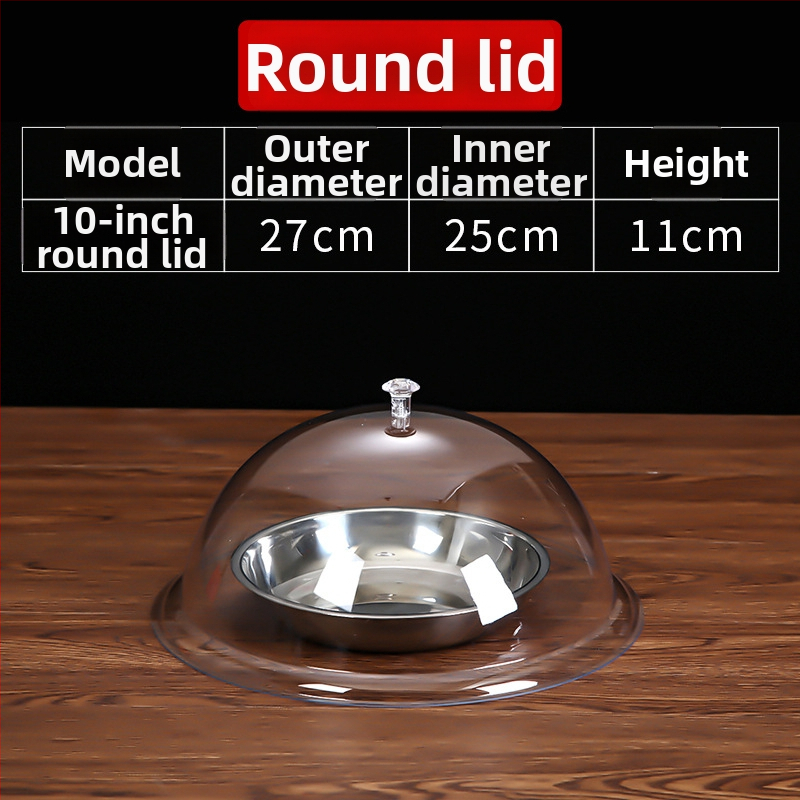 Okrúhly plastový kryt na potraviny, jednoduchý štýl, Kód Cy