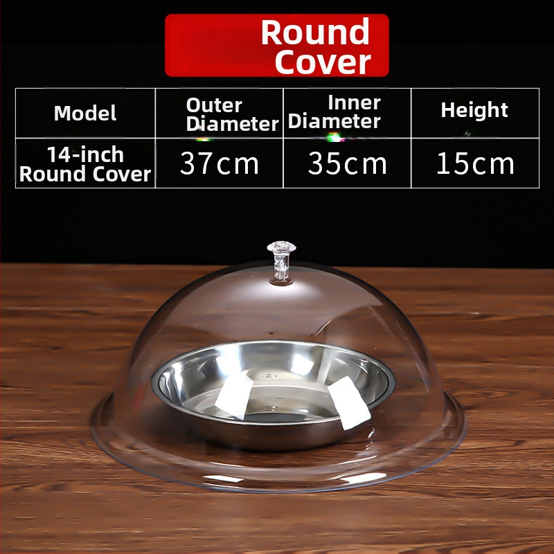 Okrúhly plastový kryt na potraviny, jednoduchý štýl, Kód Cy