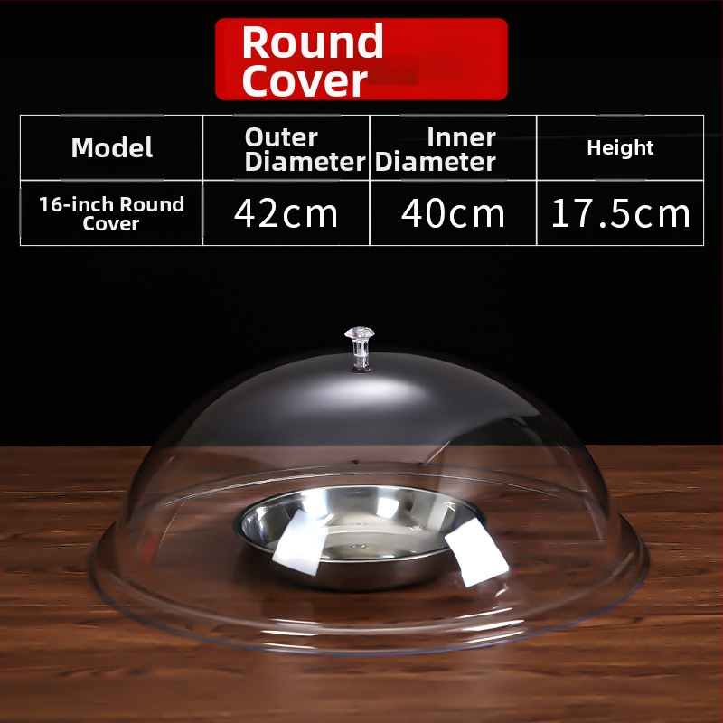 Okrúhly plastový kryt na potraviny, jednoduchý štýl, Kód Cy