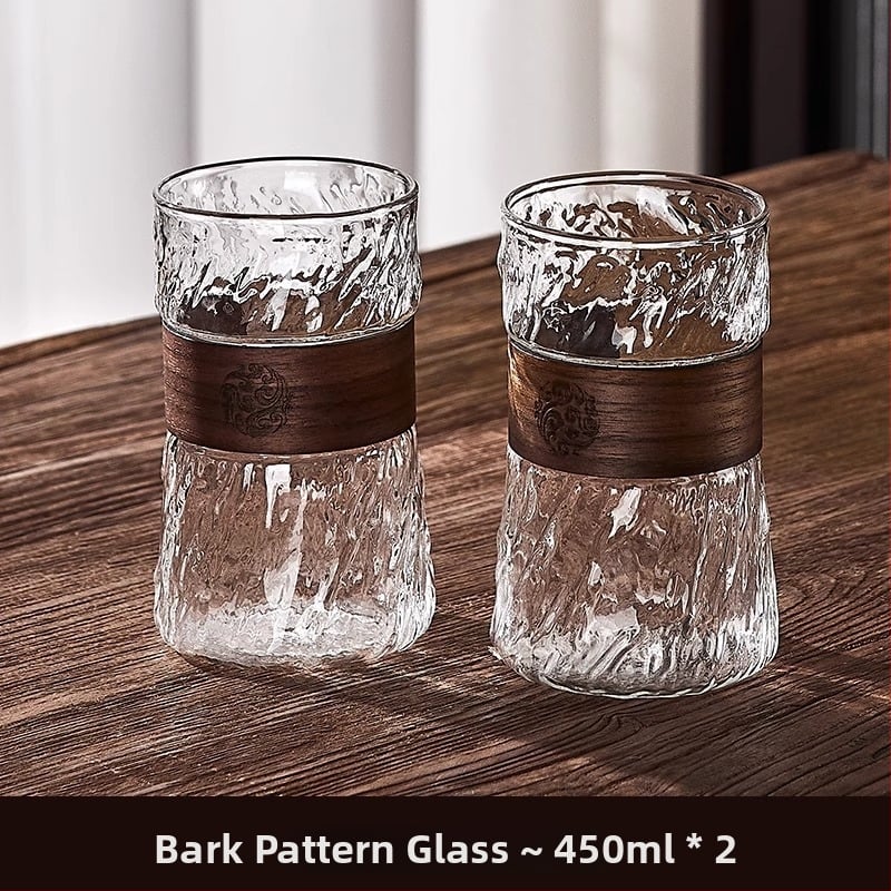 Green Apple Σετ γυάλινών φλυτζανιών τσαγιού | Γυάλινο υψηλής θερμοκρασίας, Υφή σφυρήλατη, Διαθέσιμη εκτύπωση λογότυπου