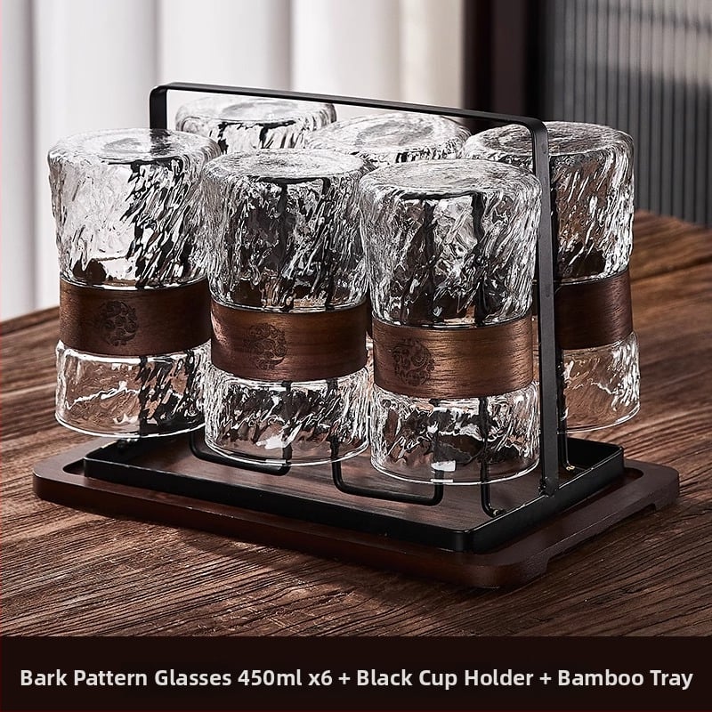 Green Apple Σετ γυάλινών φλυτζανιών τσαγιού | Γυάλινο υψηλής θερμοκρασίας, Υφή σφυρήλατη, Διαθέσιμη εκτύπωση λογότυπου