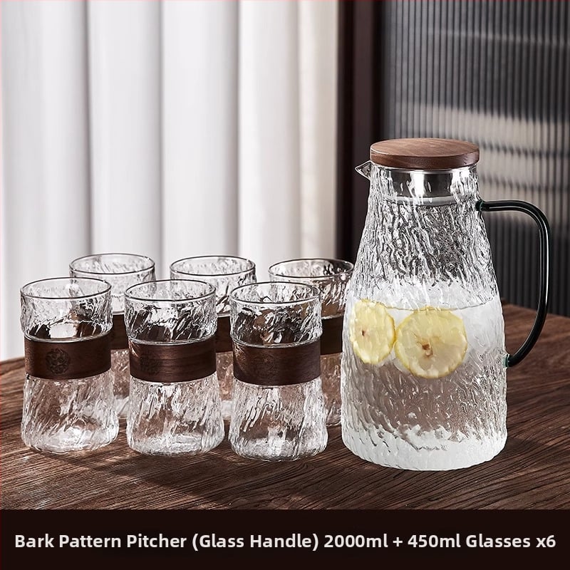 Green Apple Σετ γυάλινών φλυτζανιών τσαγιού | Γυάλινο υψηλής θερμοκρασίας, Υφή σφυρήλατη, Διαθέσιμη εκτύπωση λογότυπου