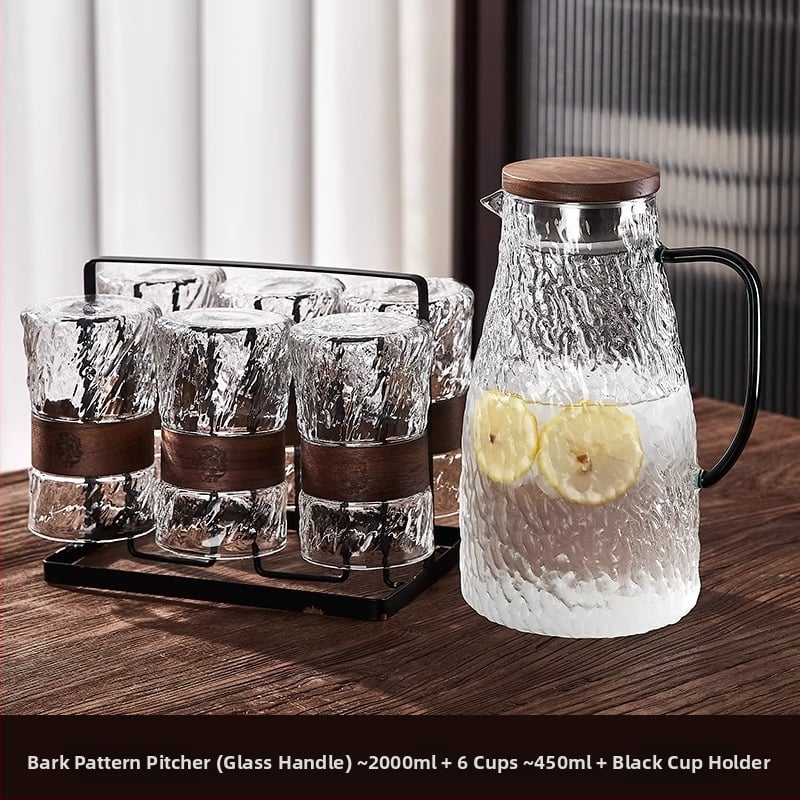 Green Apple Σετ γυάλινών φλυτζανιών τσαγιού | Γυάλινο υψηλής θερμοκρασίας, Υφή σφυρήλατη, Διαθέσιμη εκτύπωση λογότυπου