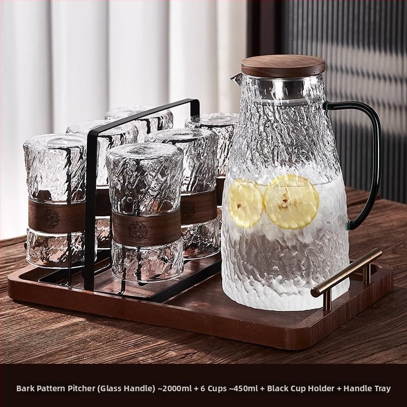 Green Apple Σετ γυάλινών φλυτζανιών τσαγιού | Γυάλινο υψηλής θερμοκρασίας, Υφή σφυρήλατη, Διαθέσιμη εκτύπωση λογότυπου