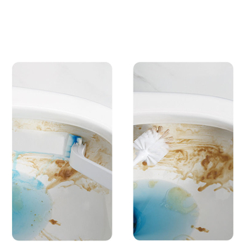 Egyszer használatos falra szerelhető WC-tisztító kefekészlet, oldható cserefejekkel, műanyagból