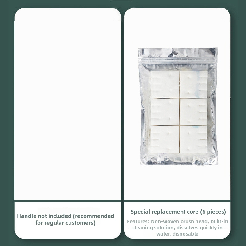 Jednorazová nástenná kefa na WC sada s rozpustnými výmennými hlavicami z plastu