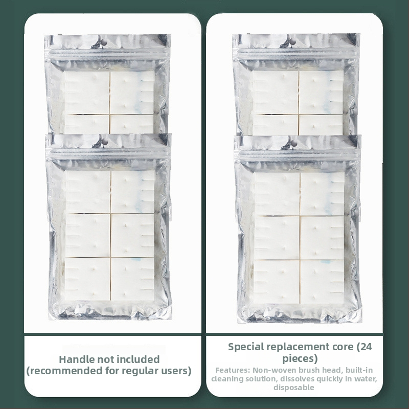 Jednorazová nástenná kefa na WC sada s rozpustnými výmennými hlavicami z plastu