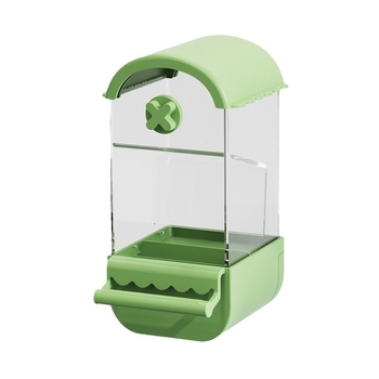 Automatska hranilica za papige — dizajn protiv rasipanja i prskanja, plastično kućište; Demon Pet; pogodna za dizajn tigrove kože; licencirana privatna oznaka: Da