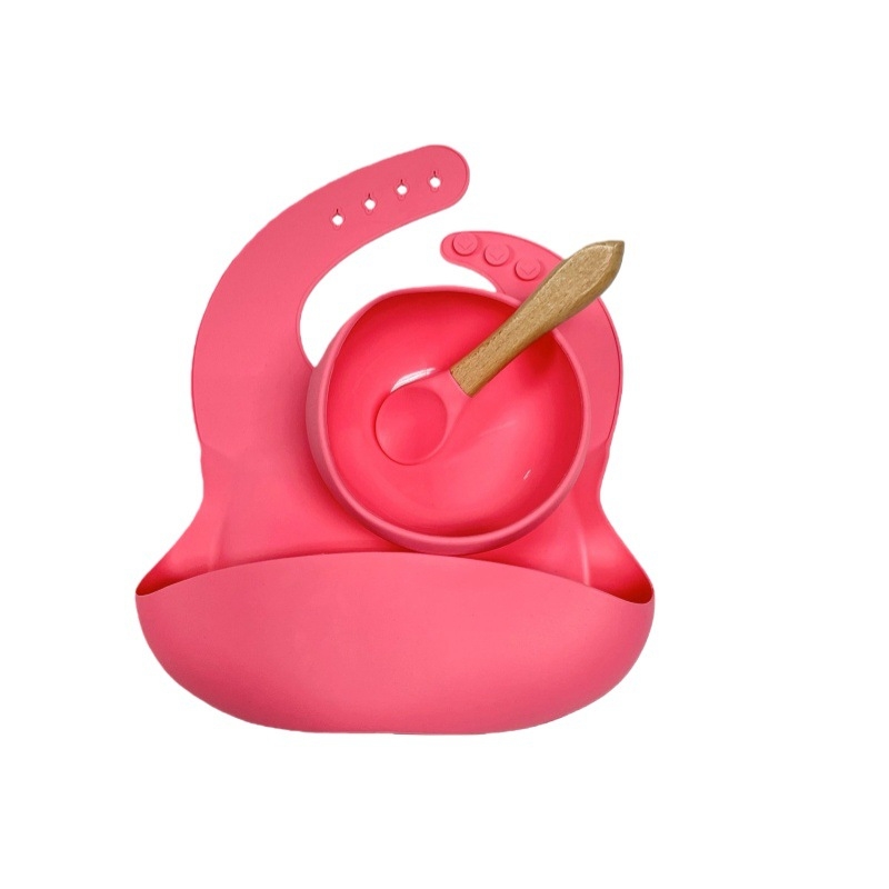 3 részes szilikon baba étkezési készlet – élelmiszer-minőségű szilikon, 6 hónapos kortól.